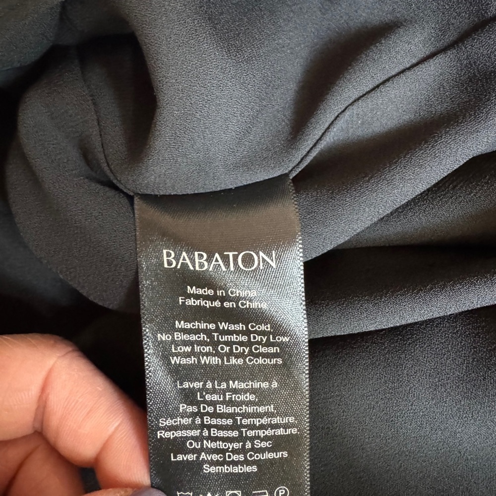 Babaton by Aritzia black tie waist dress size large - Picture 5 of 7